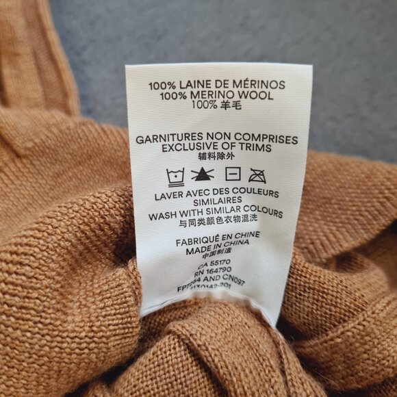 Frank and Oak Women Knit Sweater Polo Neck Long Sleeves Size XL Merino Wool - Picture 7 of 11